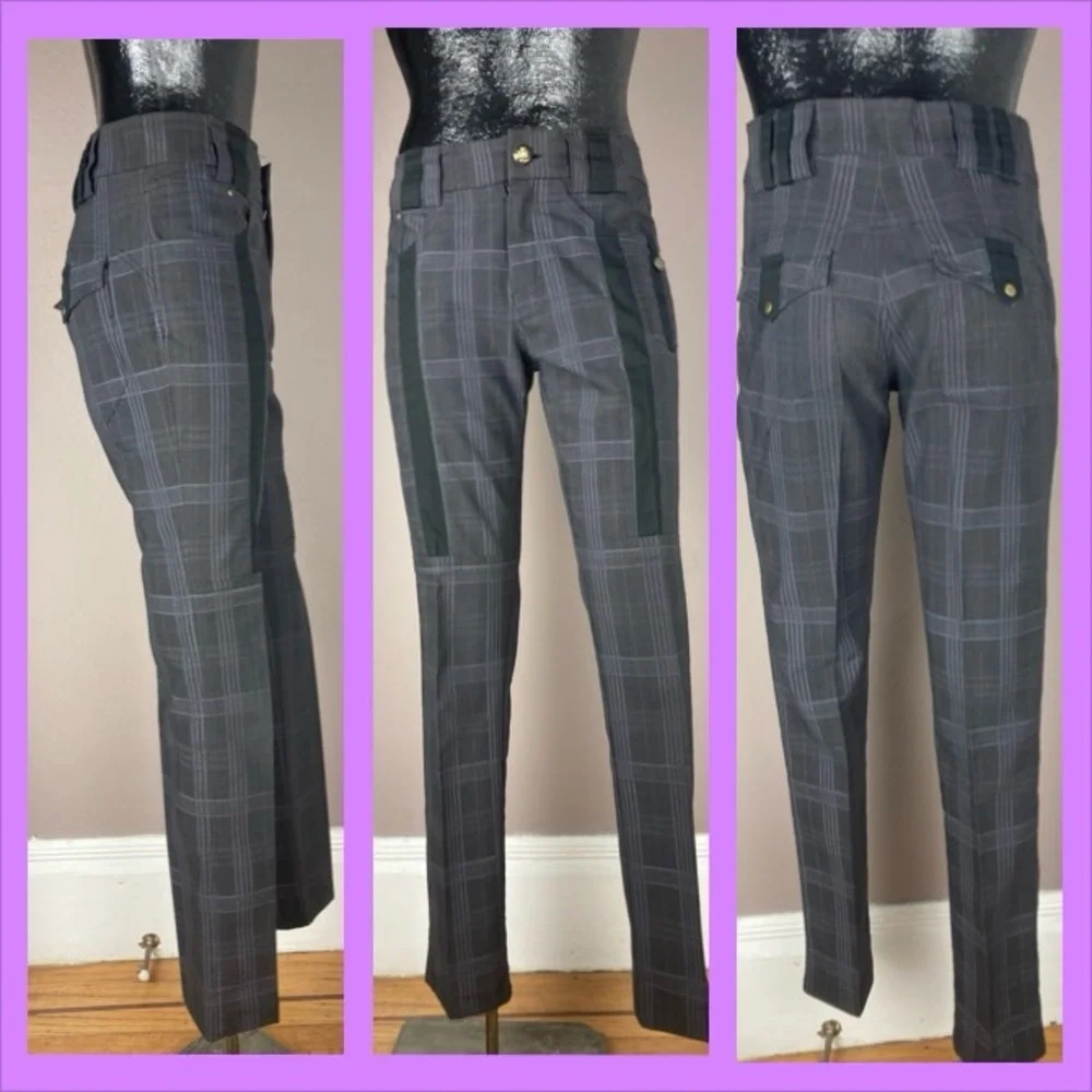 Steam Trunk Plaid Steampunk Pants - Picture 2 of 16